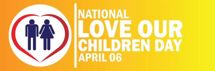 Foto op Plexiglas National Love Our Children Day. Suitable for greeting card, poster and banner. © DEEP
