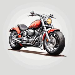 Motorcycle Cartoon Logo Design Very Cool