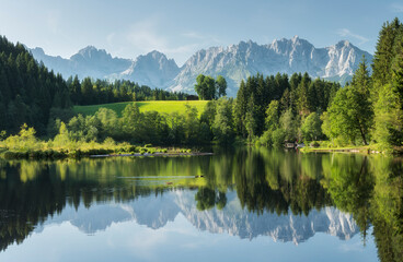 Weiher, Kitzbühel, Wilder Kaiser, Tirol, Österreich