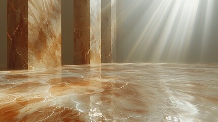 Glowing Reflections Suns Rays On Beige, Background HD, Illustrations