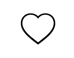 heart isolated on white symbol illustration