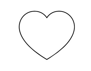 heart isolated on white symbol illustration