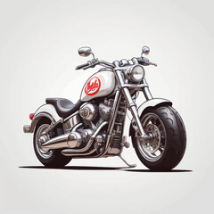 Obraz na płótnie Canvas Motorcycle Cartoon Logo Design Very Cool