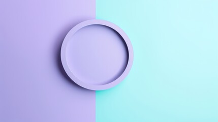 Serene Balance: A serene balance achieved with a light blue background and a prominent purple circle at the top, offering a captivating space for copy.