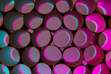Simple toilet paper rolls with colored backlighting