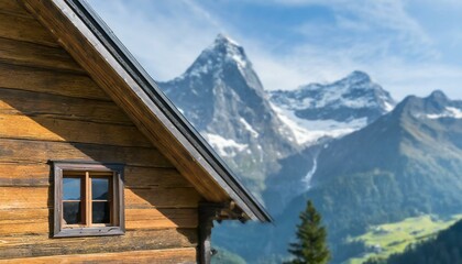 Alpine Hideaway: Swiss Chalet Amidst Majestic Peaks"