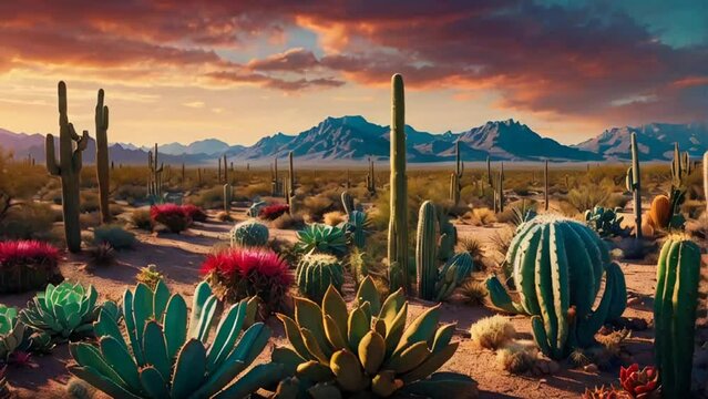 gorgeous cactus and succulents in nature