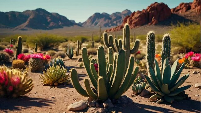 gorgeous cactus and succulents in nature