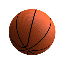 Basketball ball set on isolated white background.Basketball equipment with PNG file.