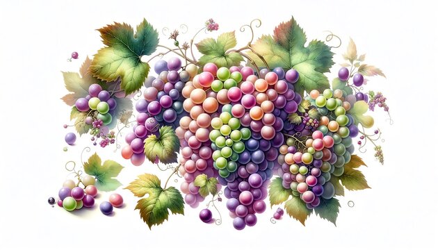 Watercolor painting of Grapes