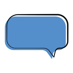 Blue Speech bubble or chat bubble doodle design