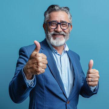 Relaxed and cool senior executive hipster style