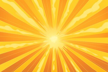 Serenity sunburst background with mellow yellow beams. Soft and peaceful.