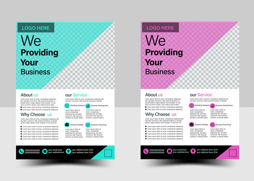 Corporate business flyer template design set.  Marketing, business proposal, promotion, advertise, publication, cover page. new digital marketing flyer set.New fiyer set.