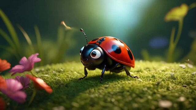 cartoon ladybug cute funny