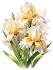 Obraz na płótnie Canvas bouquet of flowers. Image of fantastic irises. Postcard, poster, cover.