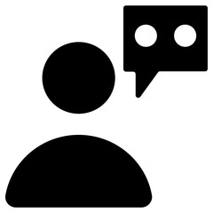 chatting icon, simple vector design - obrazy, fototapety, plakaty