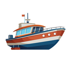Boat Water vehicle Transport vector illustration