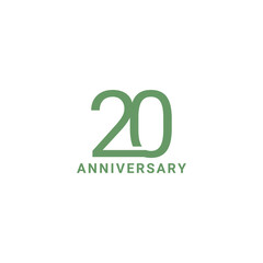 20th logo design, 20th anniversary logo design, vector, symbol, icon
