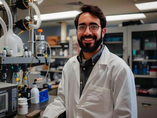 Chemical engineer creating sustainable materials