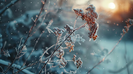 winter photography style the atmosphere is the most beautiful and cold