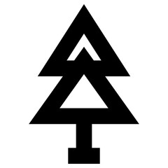 christmas tree icon, simple vector design