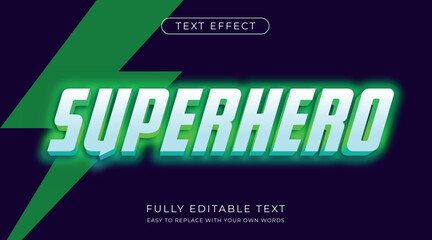 Superhero editable text effects in green color