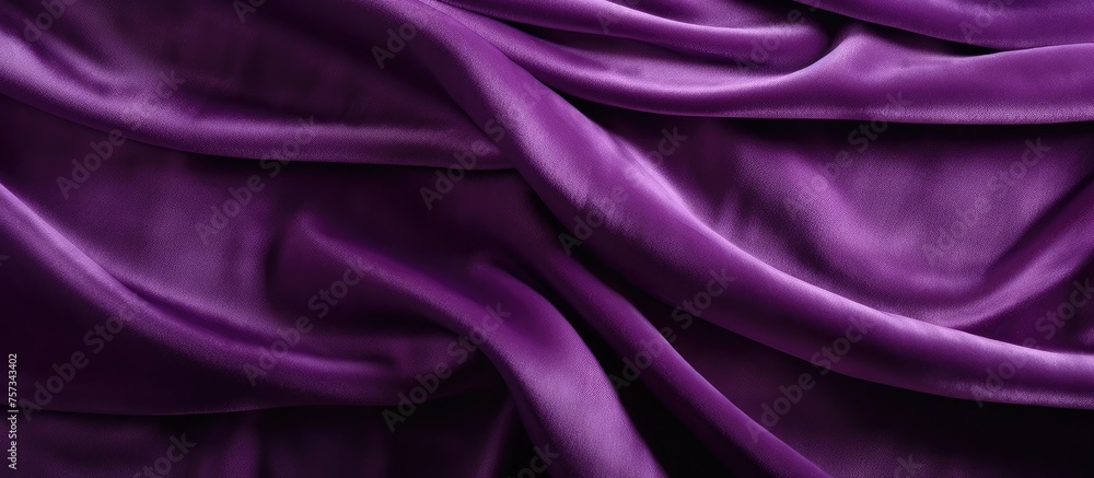 Sticker a closeup of a silky purple cloth with a vibrant magenta and electric blue pattern resembling violet