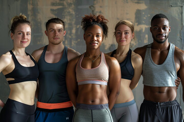 Diverse Group of Fit Individuals Showcasing Healthy Lifestyle Banner