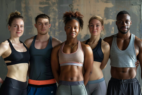 Diverse Group of Fit Individuals Showcasing Healthy Lifestyle Banner