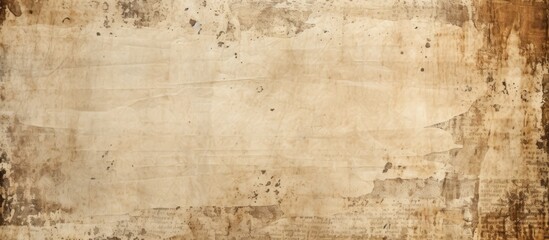 A detailed closeup of a weathered piece of brown paper with beige tones resembling wood texture, set against a backdrop of lush green grass and plants, creating a beautiful natural landscape art