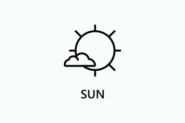 Sun icon or logo sign symbol vector illustration