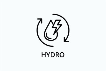 Fototapeta premium Hydro icon or logo sign symbol vector illustration