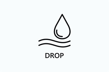 Drop icon or logo sign symbol vector illustration