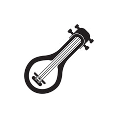 Obraz premium lyre icon vector illustration design template