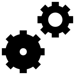 cogs icon, simple vector design
