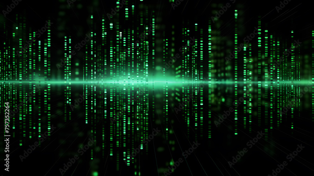 Poster binary code tech background