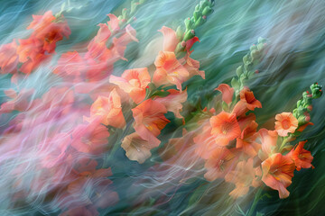 Ethereal Blurred Blossoms Whisked by Illusionary Breeze Banner