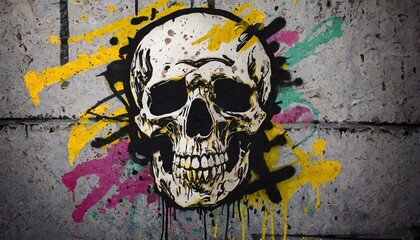  Skull Graffiti Background