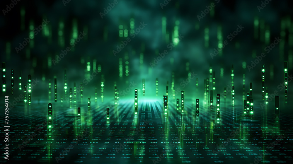 Aufkleber binary code tech background