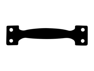 Door handle silhouette vector art