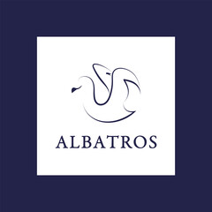 Albatros icon vector bird freedom symbol for business vector