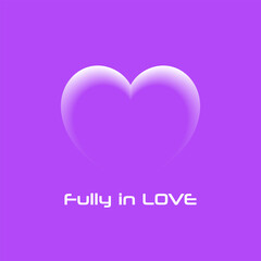 Heart vector fully in love transition editable change vector