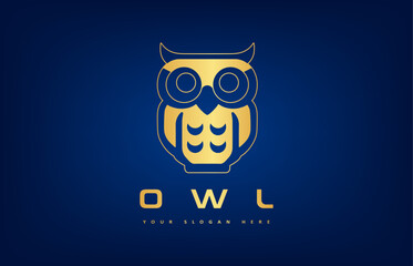 Owl bird logo vector. Animal design.	