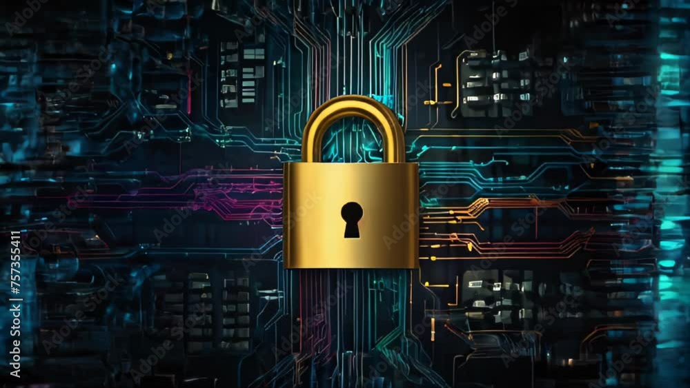 Poster binary code lock concept