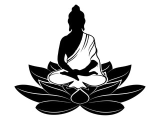 lotus flower and buddha for Vesak day