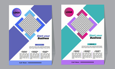 Unique flyer design for company , corporate , business farm , business as well as introduction way with rectangular background .