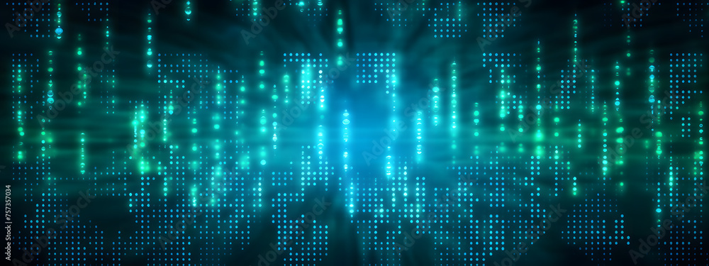 Poster binary code tech background