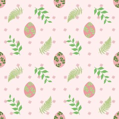seamless pattern with easter eggs