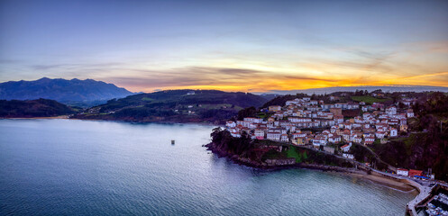 View of Lastres, one of the most beautiful villages of Cantabrian coast